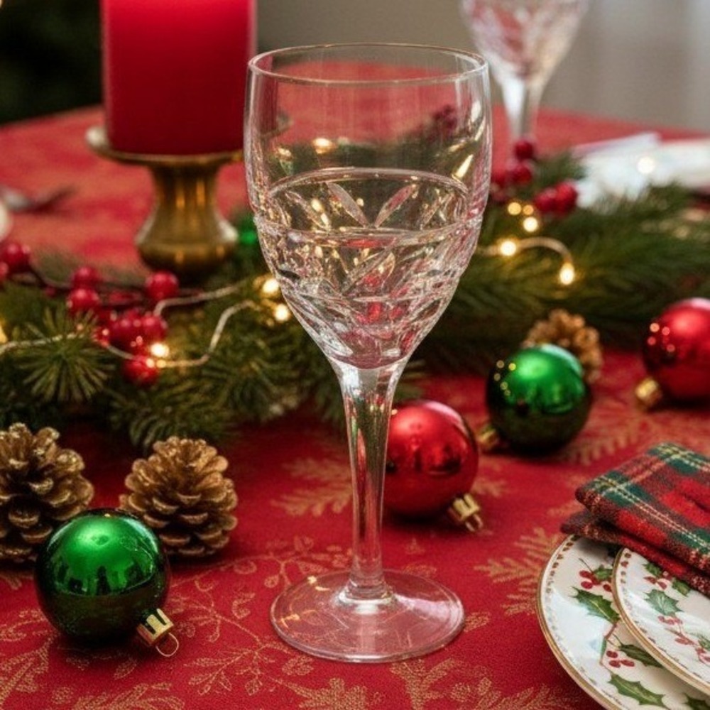 Miller‎ Rogaska Garland Design Water Goblet, Vintage Clear Stemware, Glassware